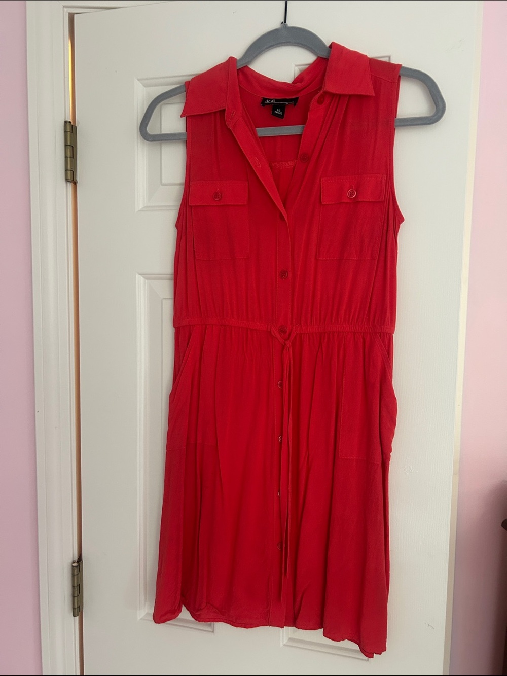 Coral Sleeveless Dress